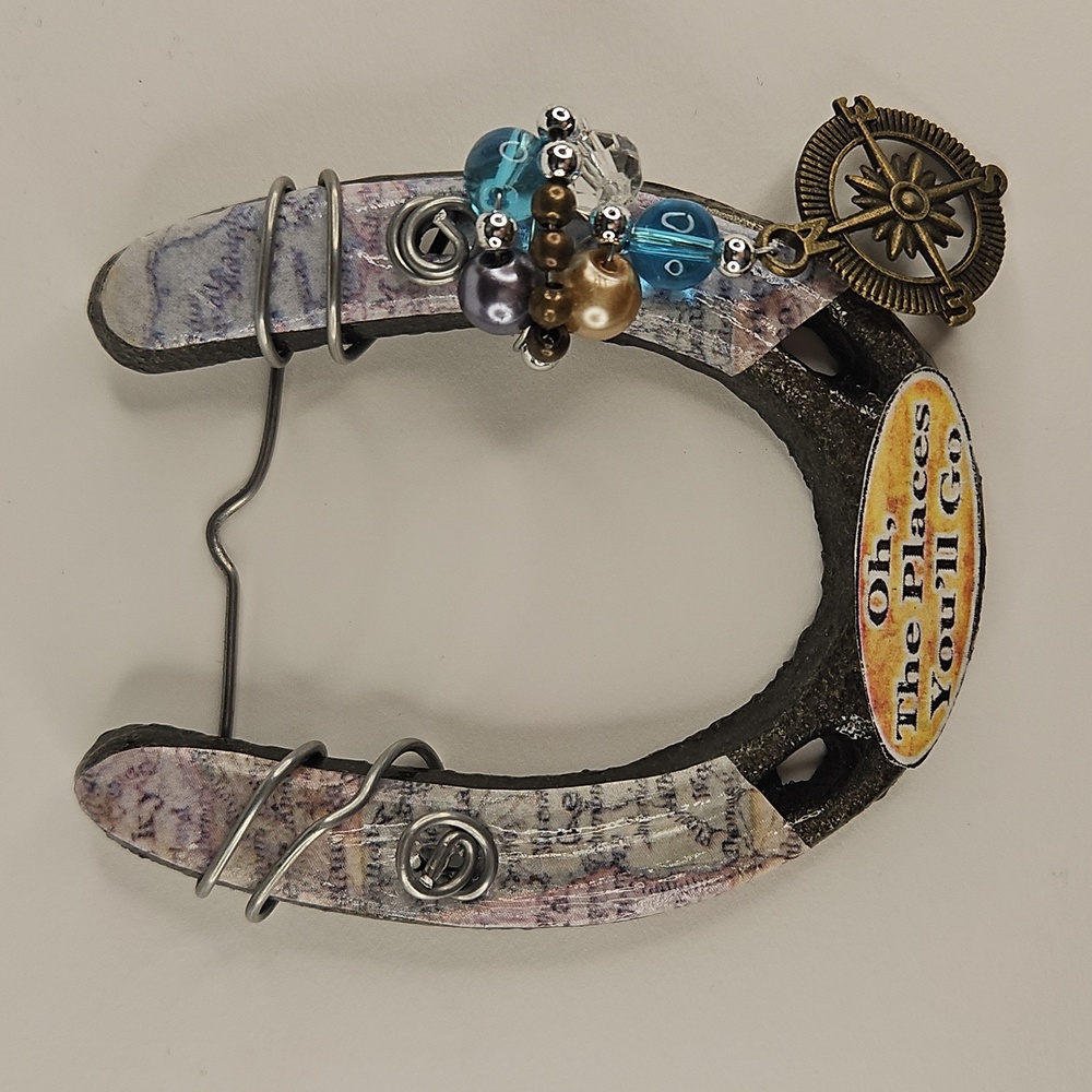 Lucky Horseshoe, Beads, Compass Charm, Oh The Places You'll Go, Graduation Gift